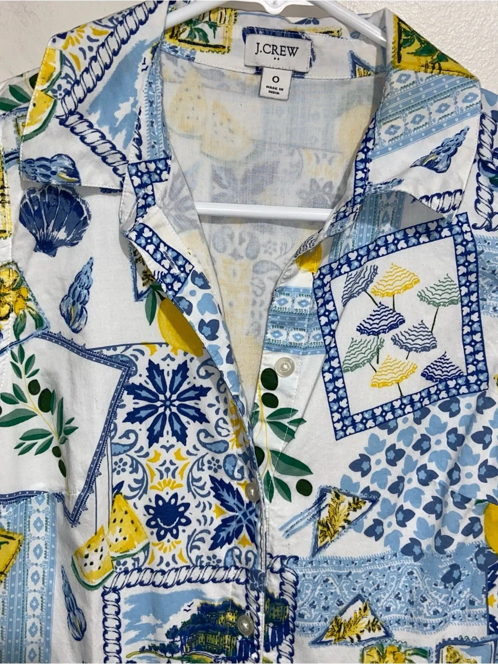 J. Crew Dress Womens Size 0 La Dolce Vita Lemons Coastal Preppy Midi Resortwear